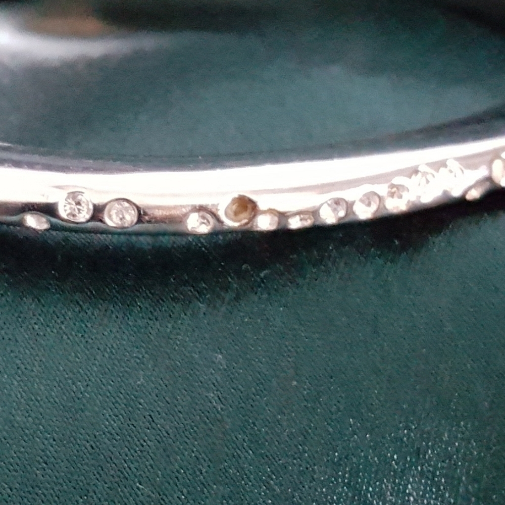 Swarovski Bangle Bracelet - Silver Tone Crystals - Picture 5 of 5